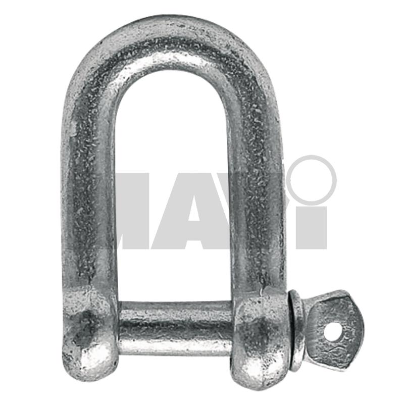 Clema D, zincata, forma dreapta Clema D 0,3