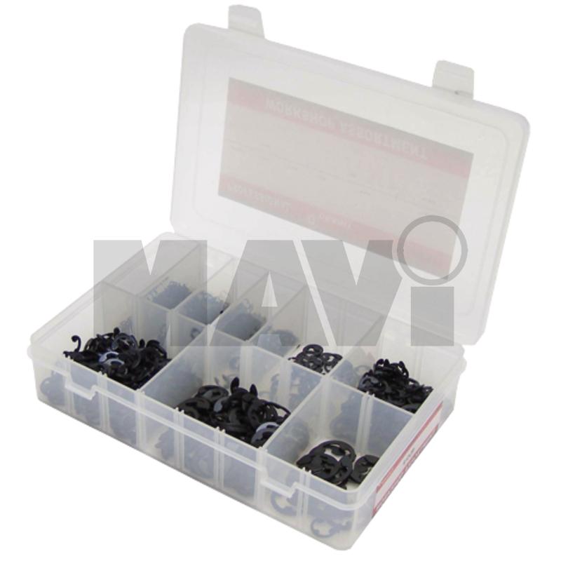 Set saibe de siguranta DIN 6799 Sortiment inele de siguranta format din 1300 piese