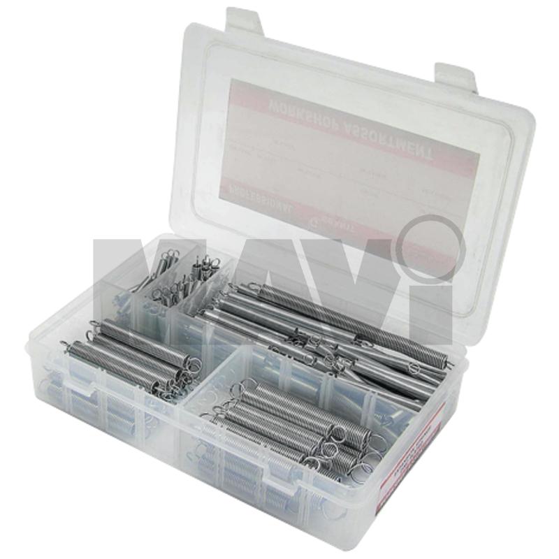 Cutii sortiment   Sortiment arcuri de presiune si tractiun format din 200 piese