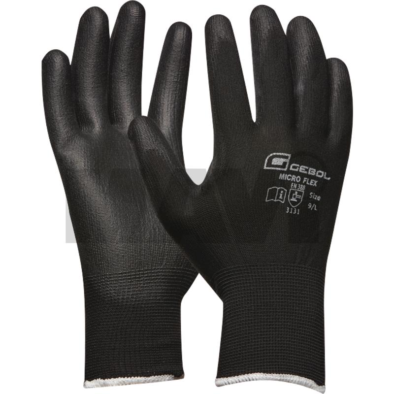 Manusi de lucru Micro Flex negre Mănuși de Manusa Flex negre 11