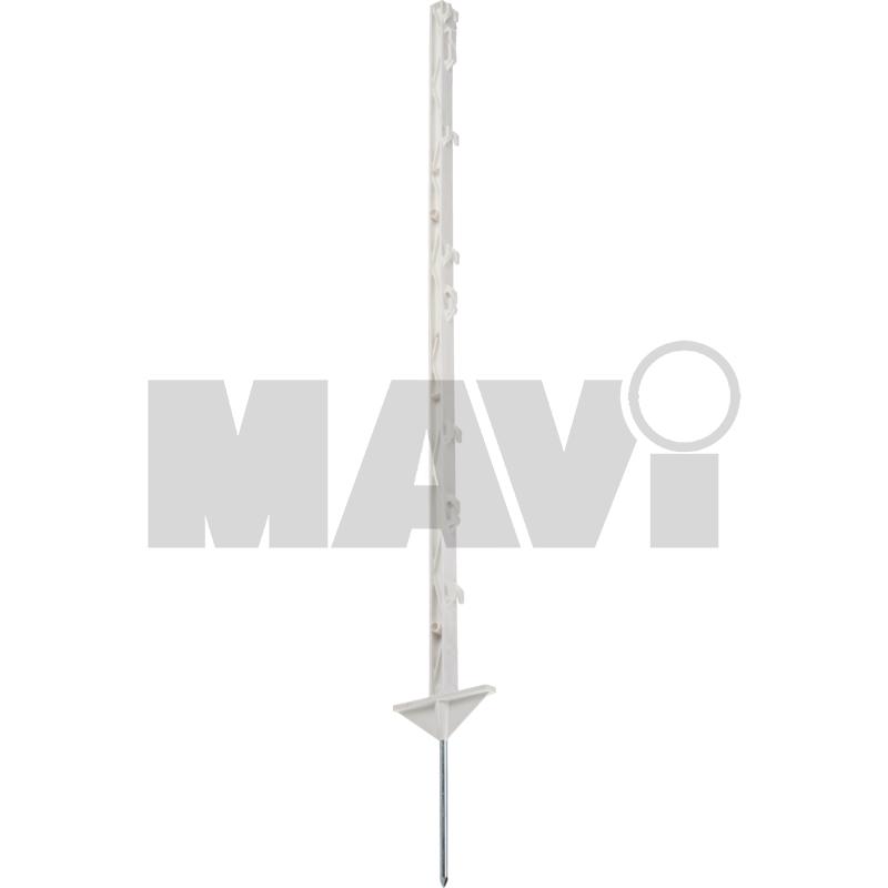 Stalp din plastic alb, 155 cm, 8 orificii banda si 8 orificii cablu