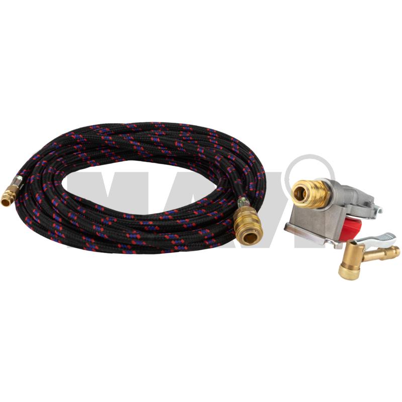 Furtun de umplere a anvelopelor Set universal aer pneumatic Furtun de 8m lungime, cap de cuplare si stecher maneta cu supapa