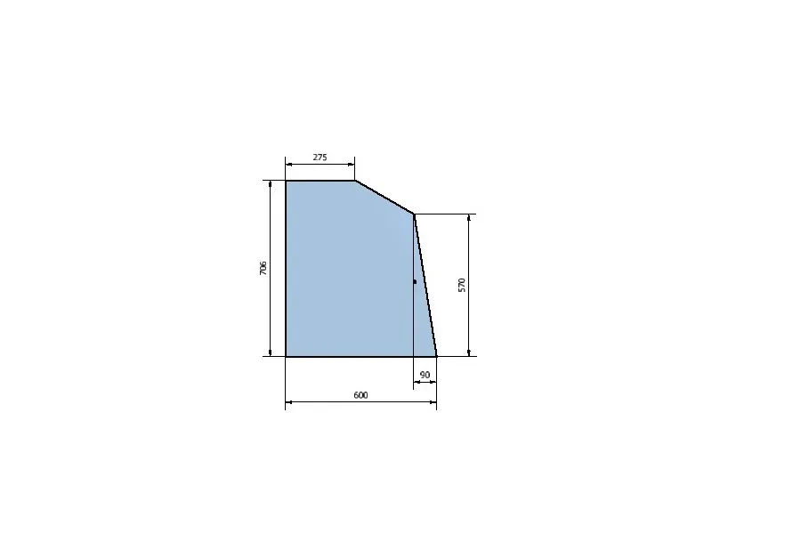 Geam Lateral Culisant 706X600 Tip Nou Ifron