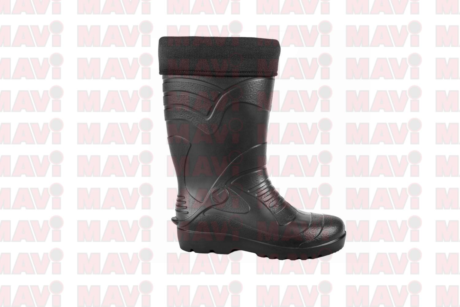 Cizme inalte de barbati, cu sosete, din material EVA, Wellingtons, negru # 064