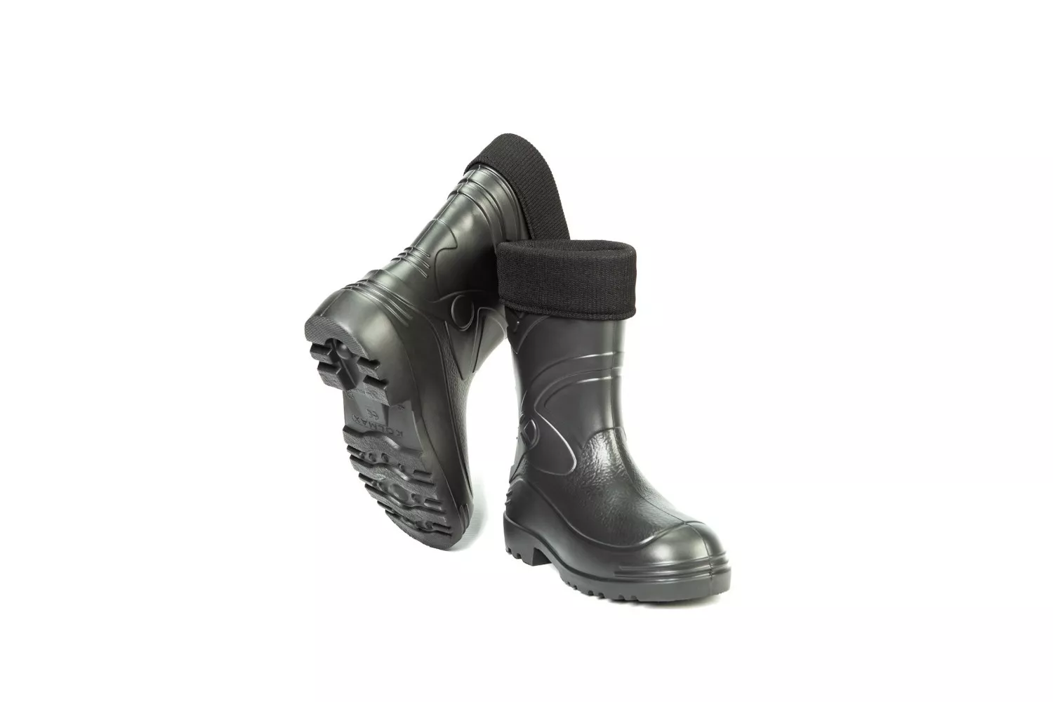 Cizme de barbati, cu sosete, din material EVA, Wellingtons, negru # 034