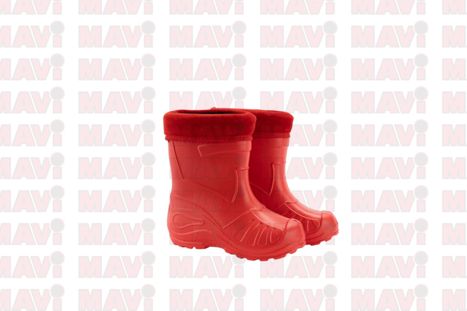 Cizme de copii, cu sosete, din material EVA, Wellingtons, rosu # 050