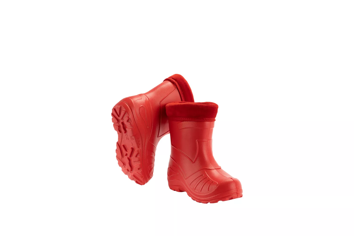 Cizme de copii, cu sosete, din material EVA, Wellingtons, rosu # 050