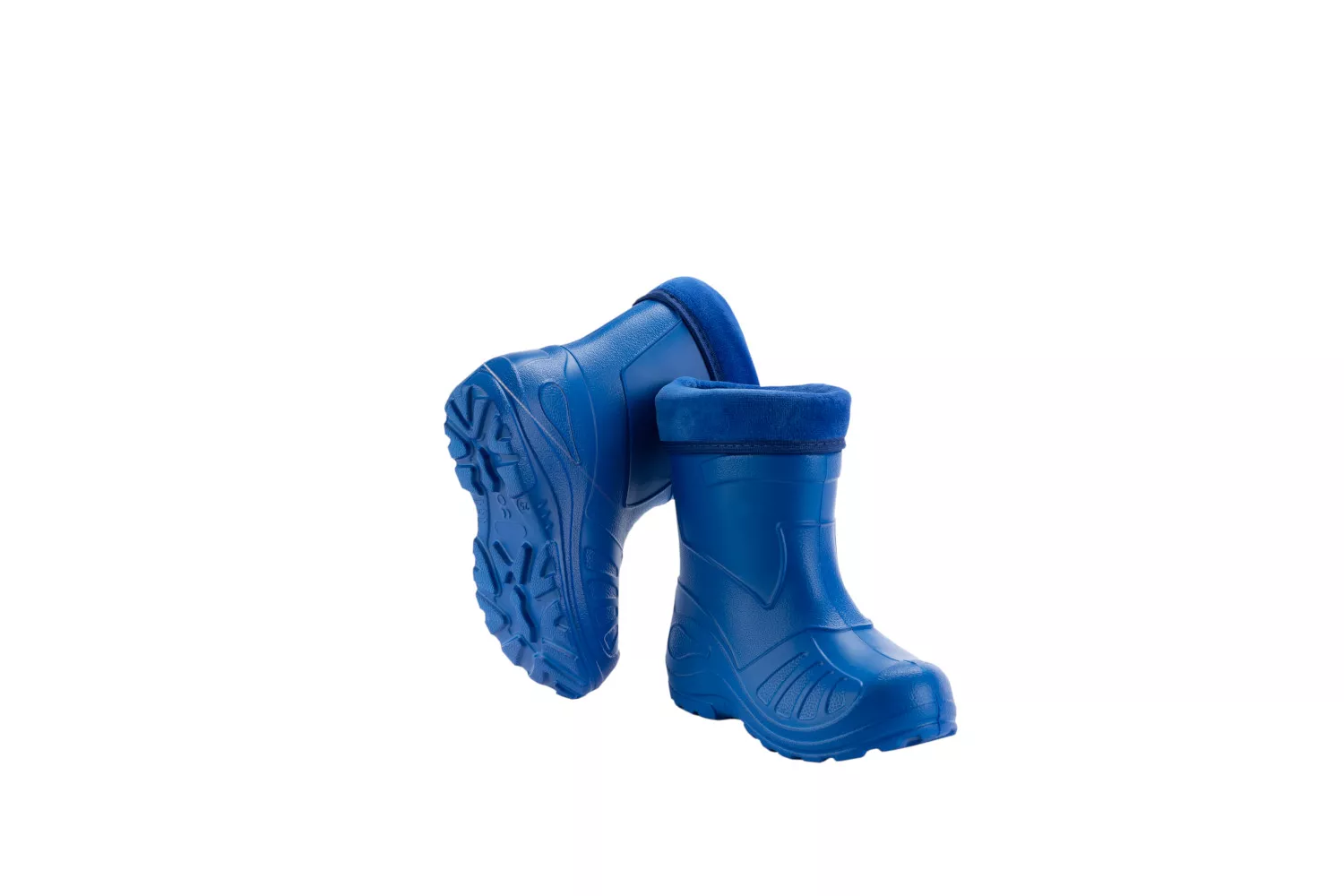 Cizme de copii, cu sosete, din material EVA, Wellingtons, albastru inchis # 050