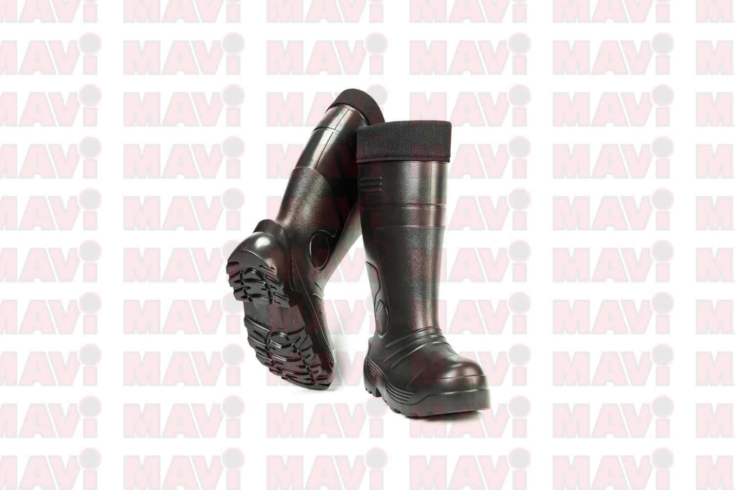 Cizme de barbati, din material EVA, cu sosete, Wellingtons, negru # 070