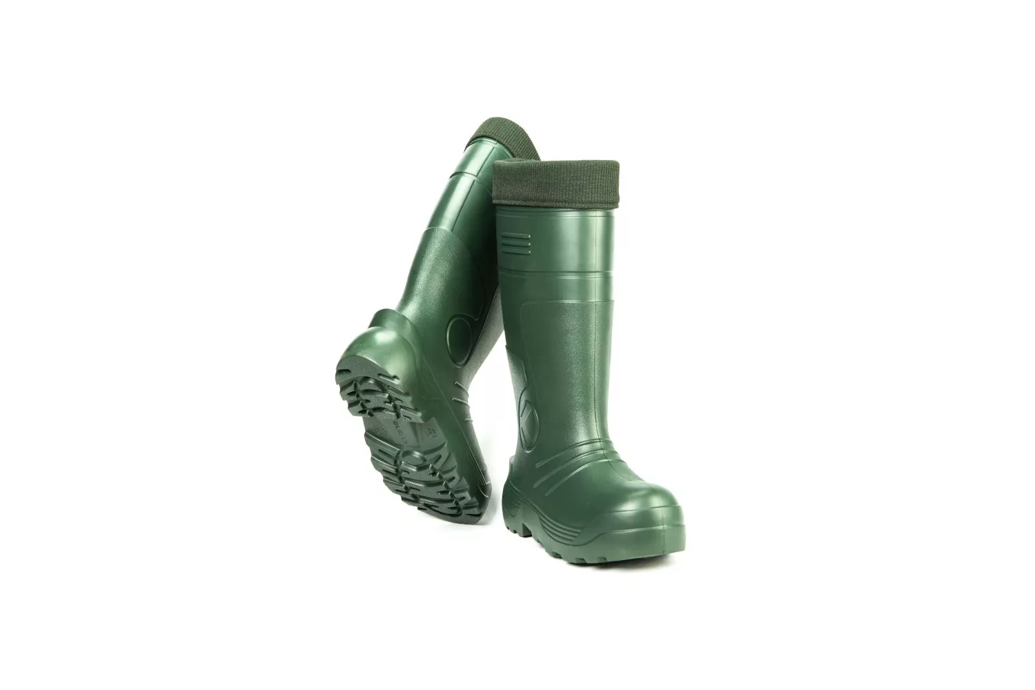 Cizme de barbati, cu sosete, din material EVA, Wellingtons, verde # 070