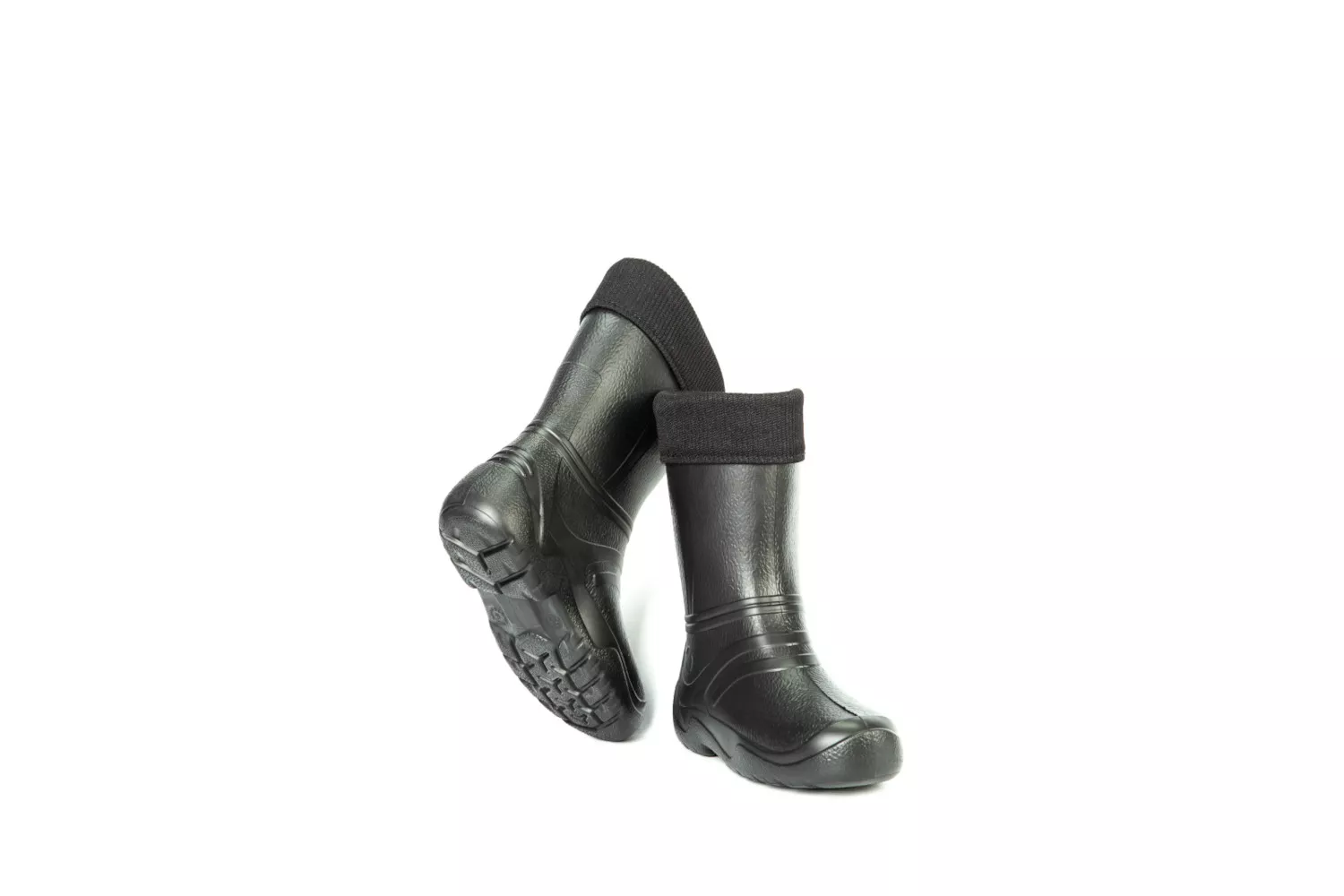 Cizma de dama, cu sosete, din material EVA, Wellingtons, Negru # 033