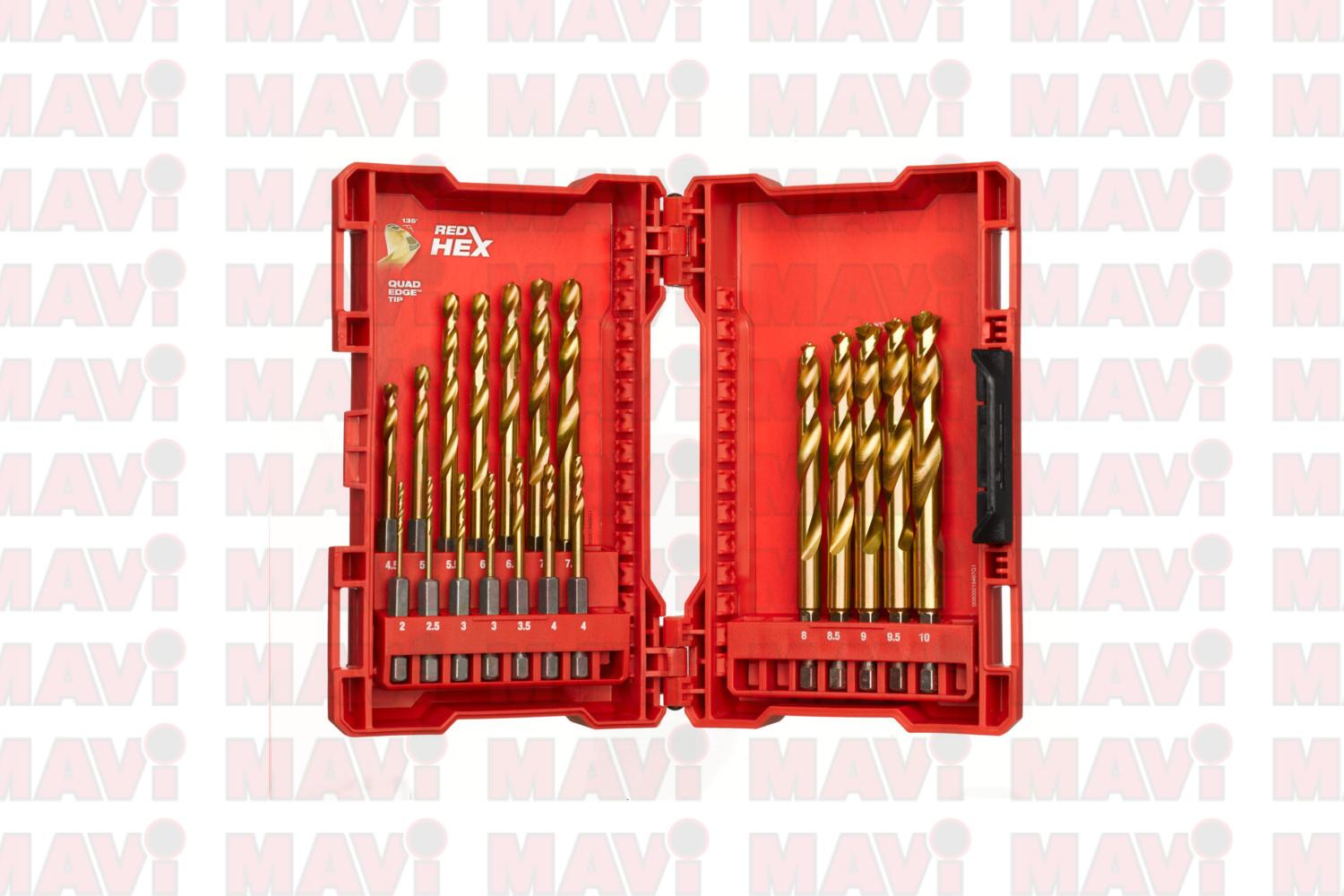 SET BURGHIE HSS-G TIN RED HEX 19 BUC MILWAUKEE # 48894760