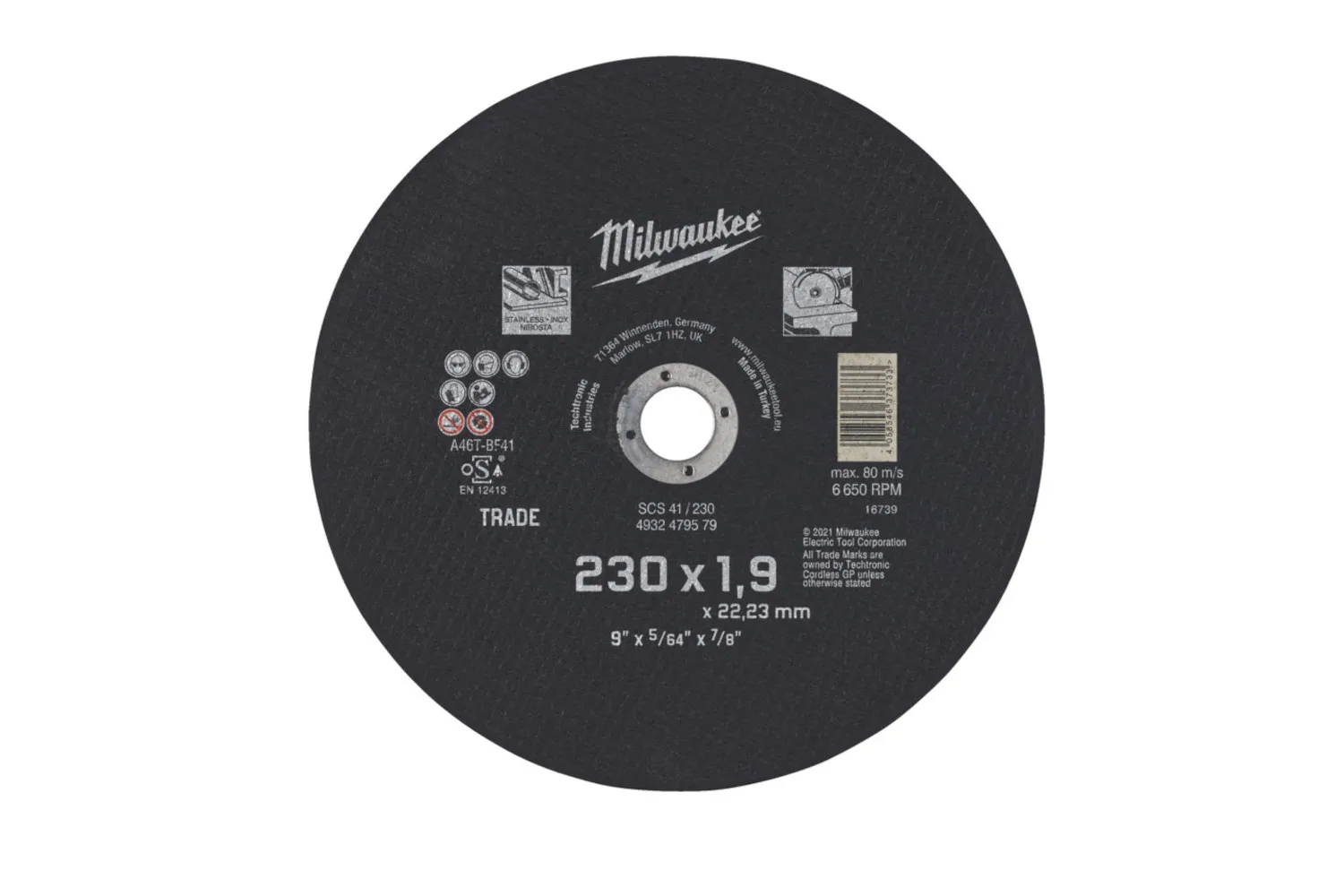 DISC DEBITARE SCS 230 X 1.9 MILWAUKEE # 4932479579