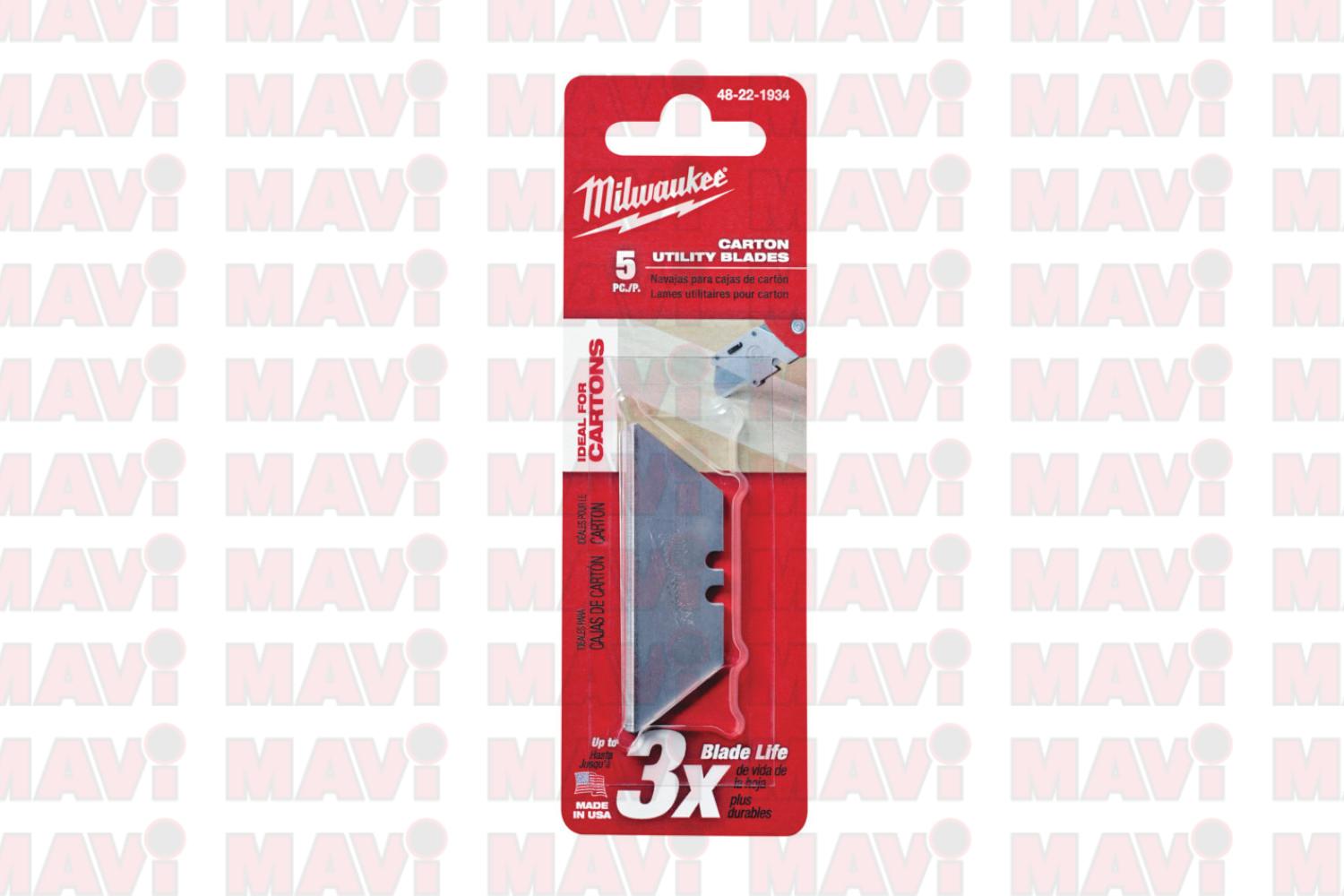 LAME DE SCHIMB PENTRU CARTOANE MILWAUKEE SET 3 BUCATI # 48221934