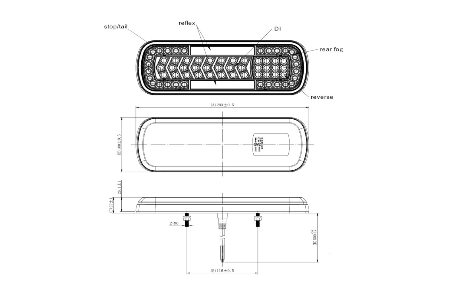 LAMPA SPATE 12/24V LED # L1830