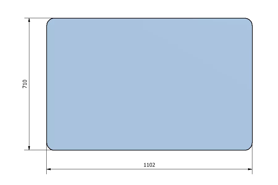 Geam Parbriz 1102X710 U650
