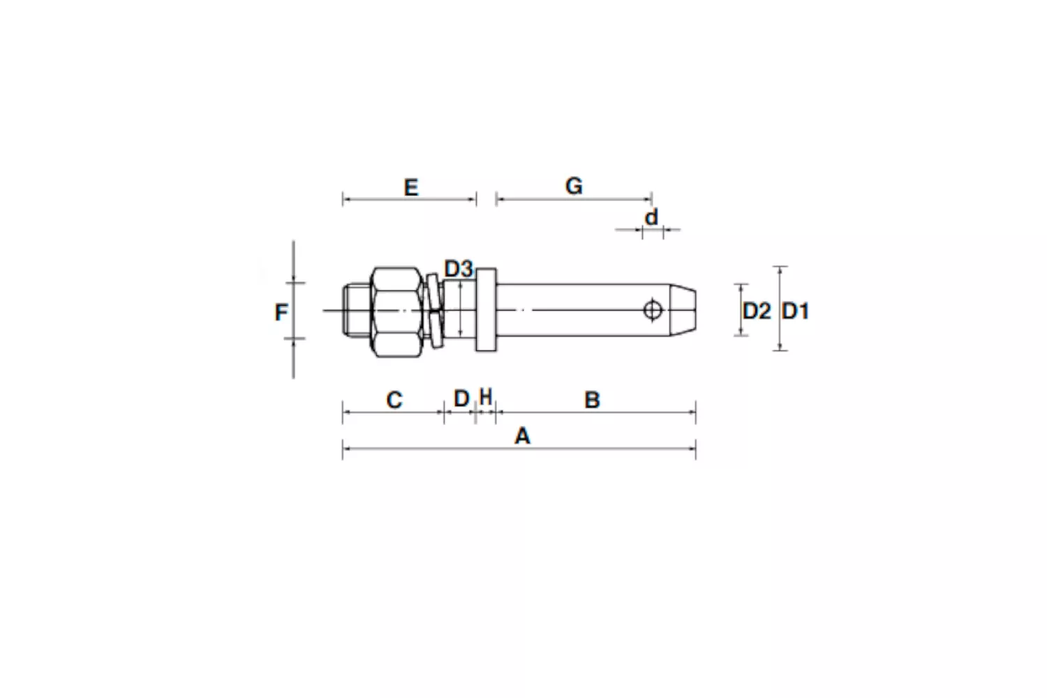 BOLT TIRANT LATERAL PIN28-28 THREAD27X1.5 # ATCM567