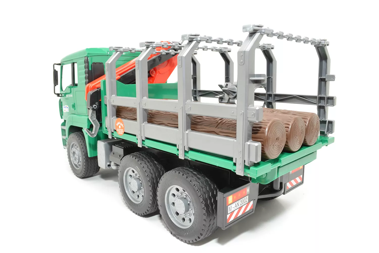 Jucarie Bruder, camion forestier Man cu macara de incarcare, 1:16, 430x185x255 mm # 02769