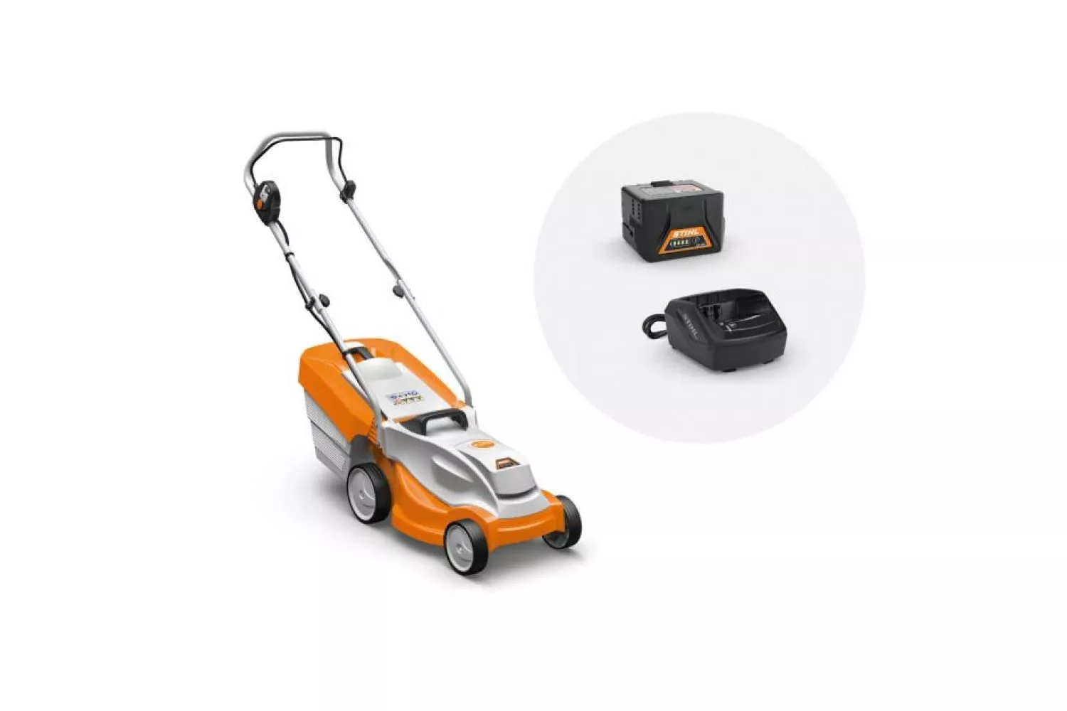 MASINA DE TUNS IARBA RMA 235 SET ACUMULATORI AK20 INCARCATOR AL101 STIHL # 63112000011