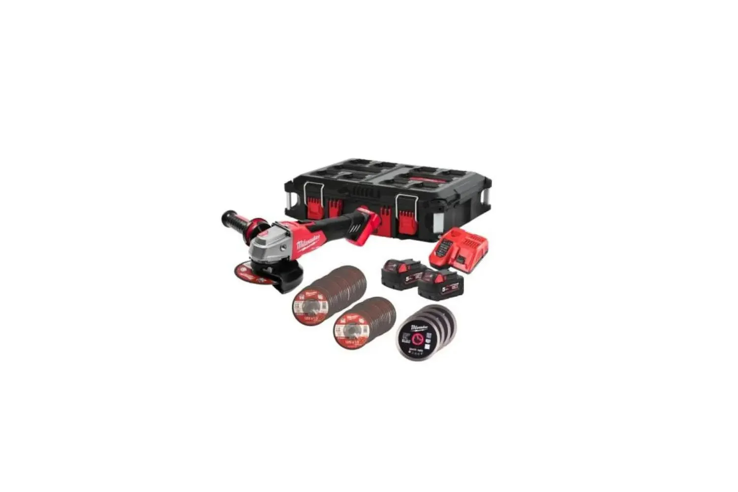 POLIZOR UNGHIULAR CU ACCESORII MILWAUKEE # M18FSAG125XB100P-502 / 4933498241