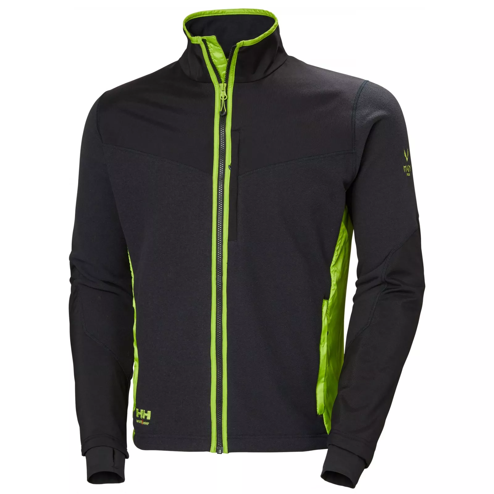 BLUZA MAGNI FLEECE NEGRU/LIME HELLY HANSEN # 72170