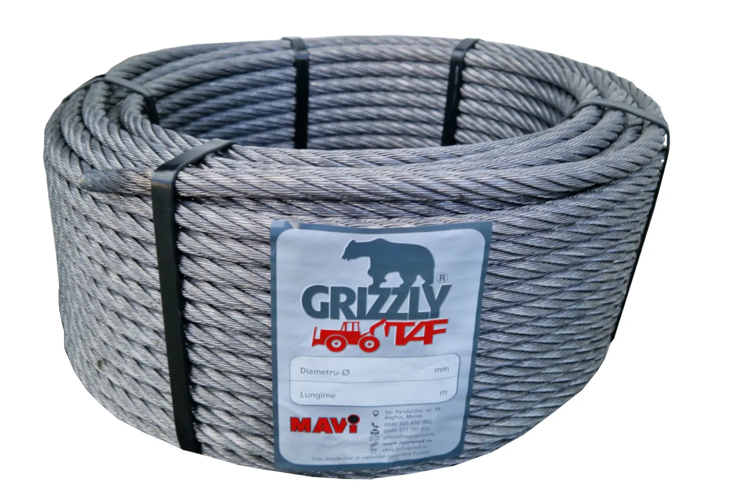 CABLU TRACTIUNE FI11 6X25 COMPACTAT GRIZZLY CU CARLIG
