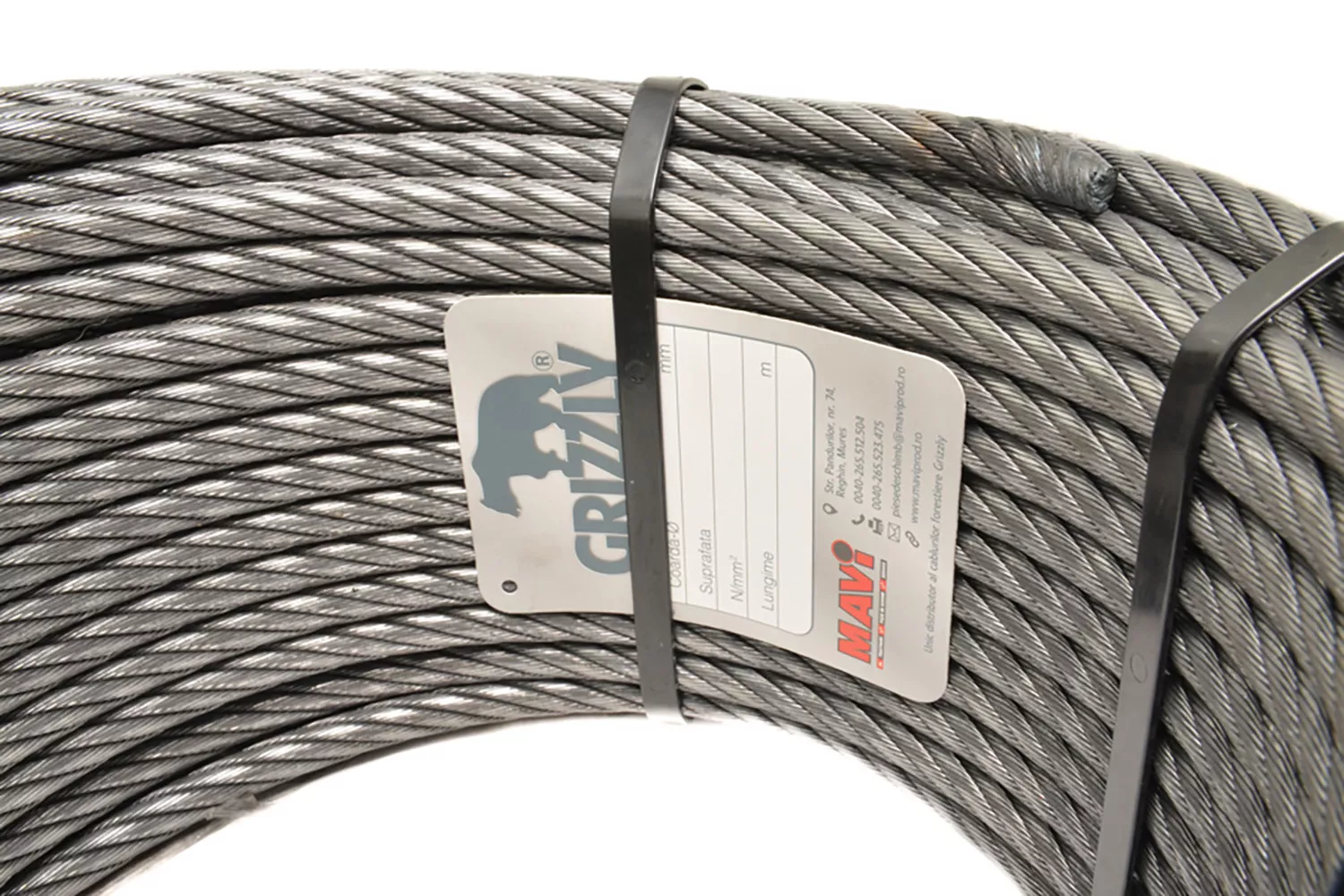 CABLU TRACTIUNE FI12 6X25 COMPACTAT GRIZZLY CU CARLIG