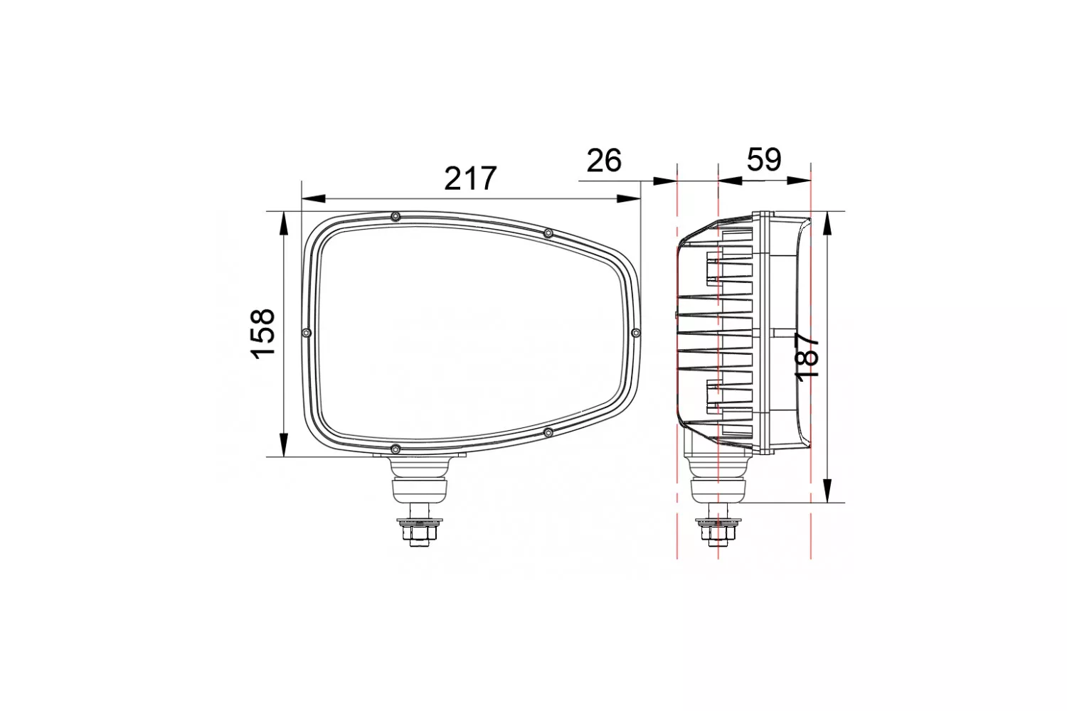LAMPA FATA R148 R149 STANGA # L3430