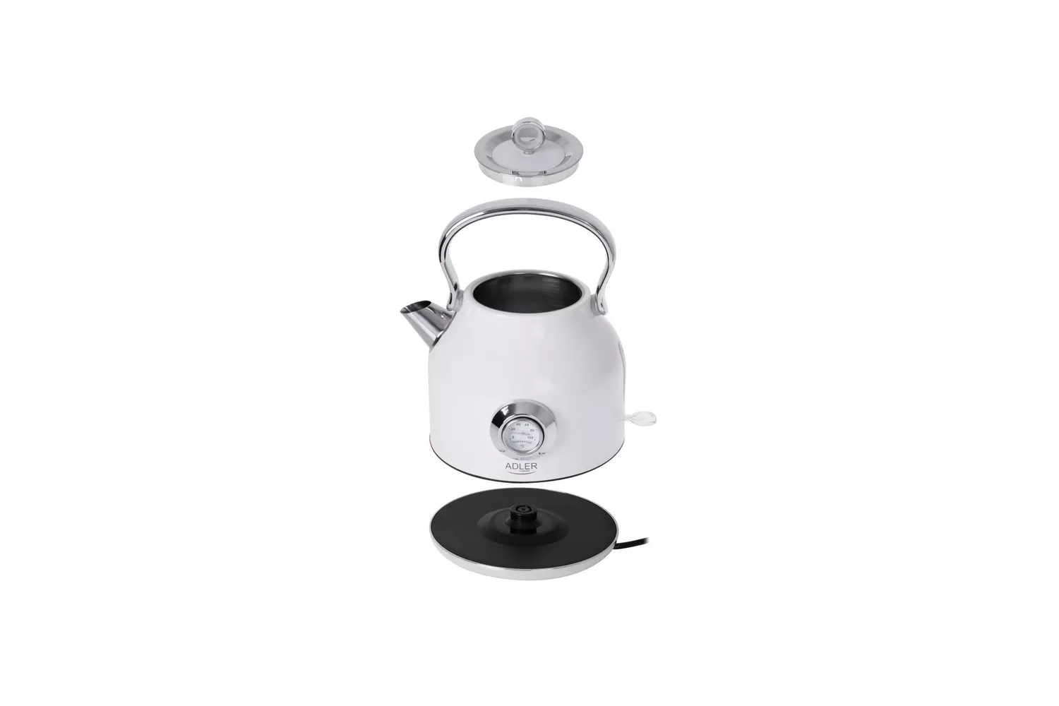 FIERBATOR ELECTRIC CU TERMOMETRU ALB ADLER # AD1346WHITE