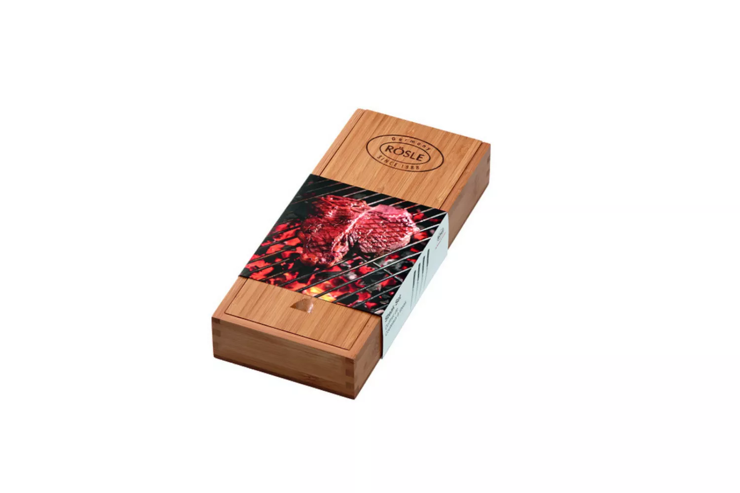 SET 4 CUTITE PENTRU FRIPTURA IN CUTIE DE LEMN ROSLE # 25147