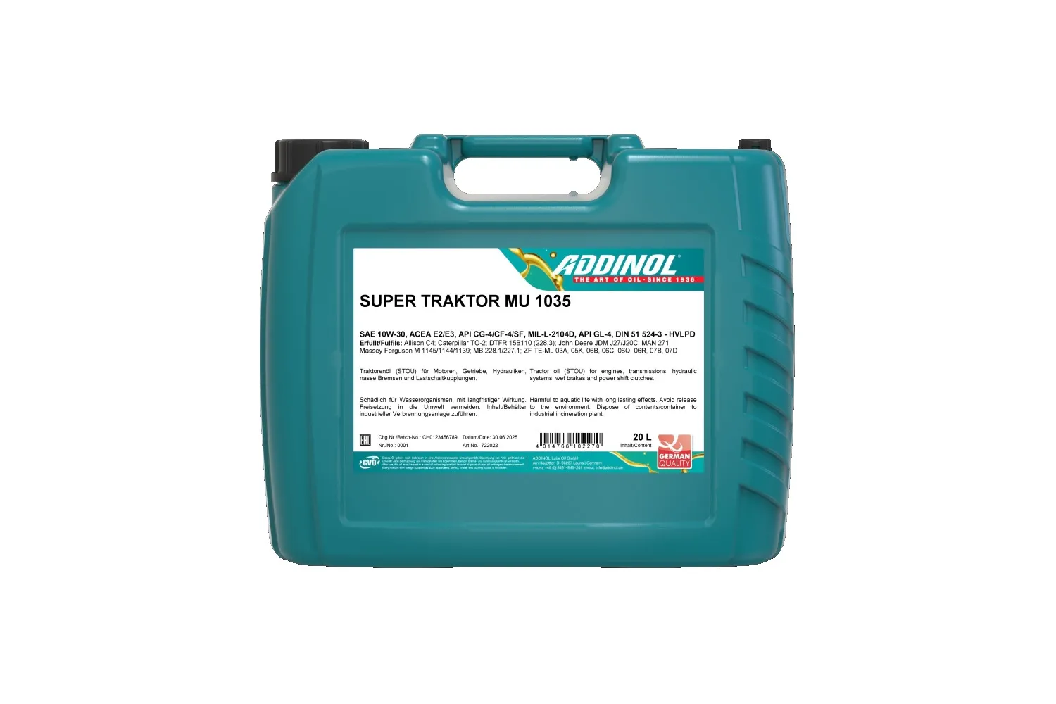 ULEI STOU ADDINOL SUPER TRAKTOR MU1035 20L