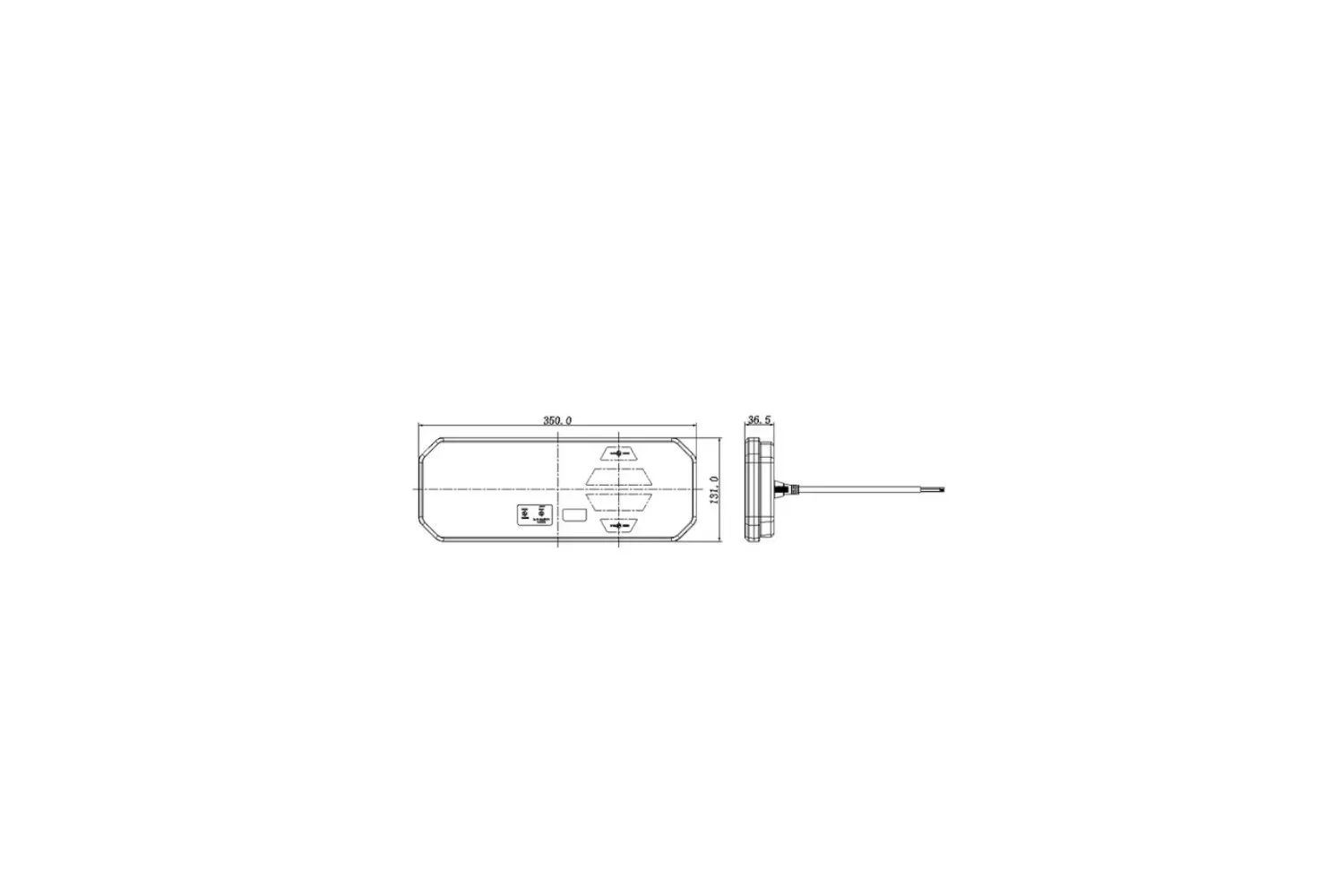 LAMPA SPATE LED 12/24V CU TRIUNGHI REFLECTORIZANT DR. # L1962