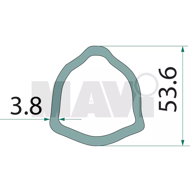 TEAVA CARDAN IN 3 53.6 MM/44.7MM/1M GR # 377377292 + 377377293