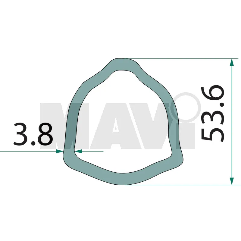 TEAVA CARDAN IN 3 53.6 MM/44.7MM/1M GR # 377377292 + 377377293