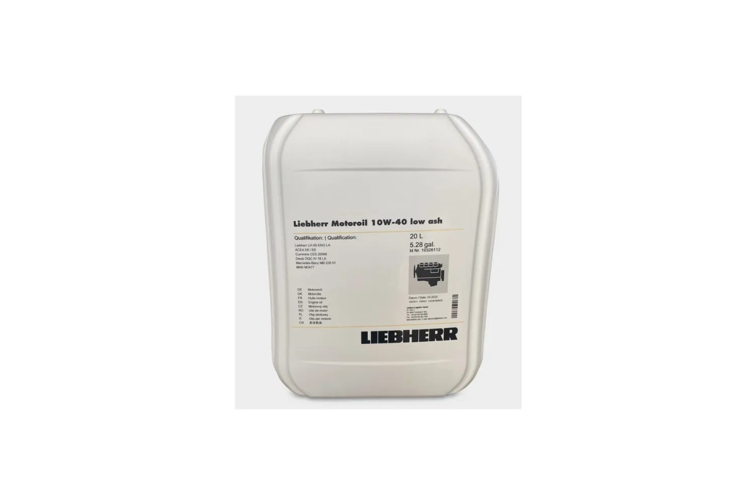 ULEI MOTOR LIEBHERR LOW ASH 10W40 20 LITRI # 10326112