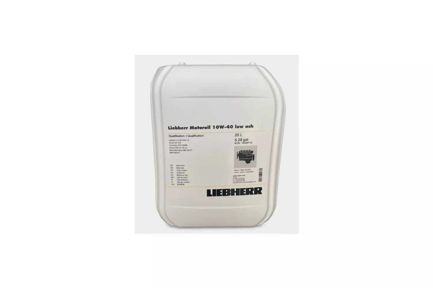 ULEI MOTOR LIEBHERR LOW ASH 10W40 20 LITRI # 10326112