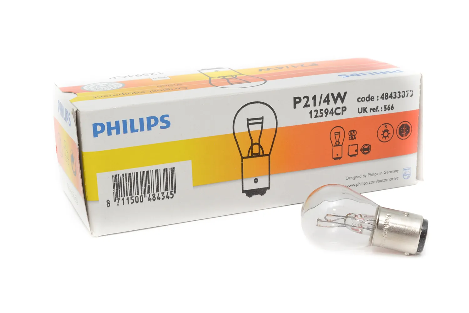 Bec Frana 12V P21/4W Philips # 12594Cp / 78133