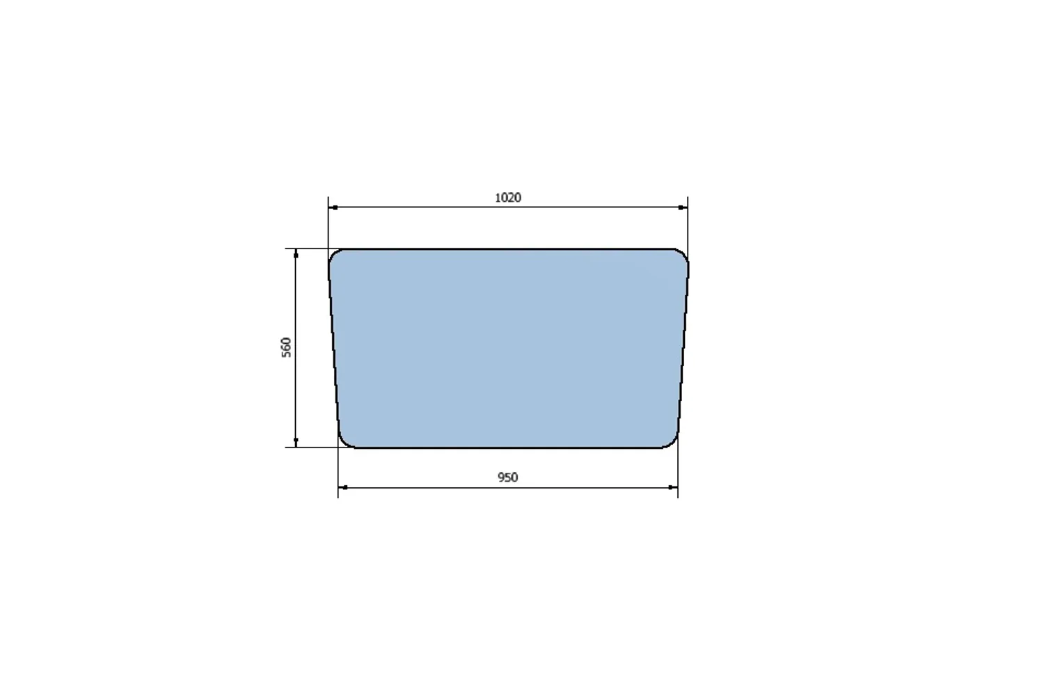 Geam Spate 560X1020 Fiat