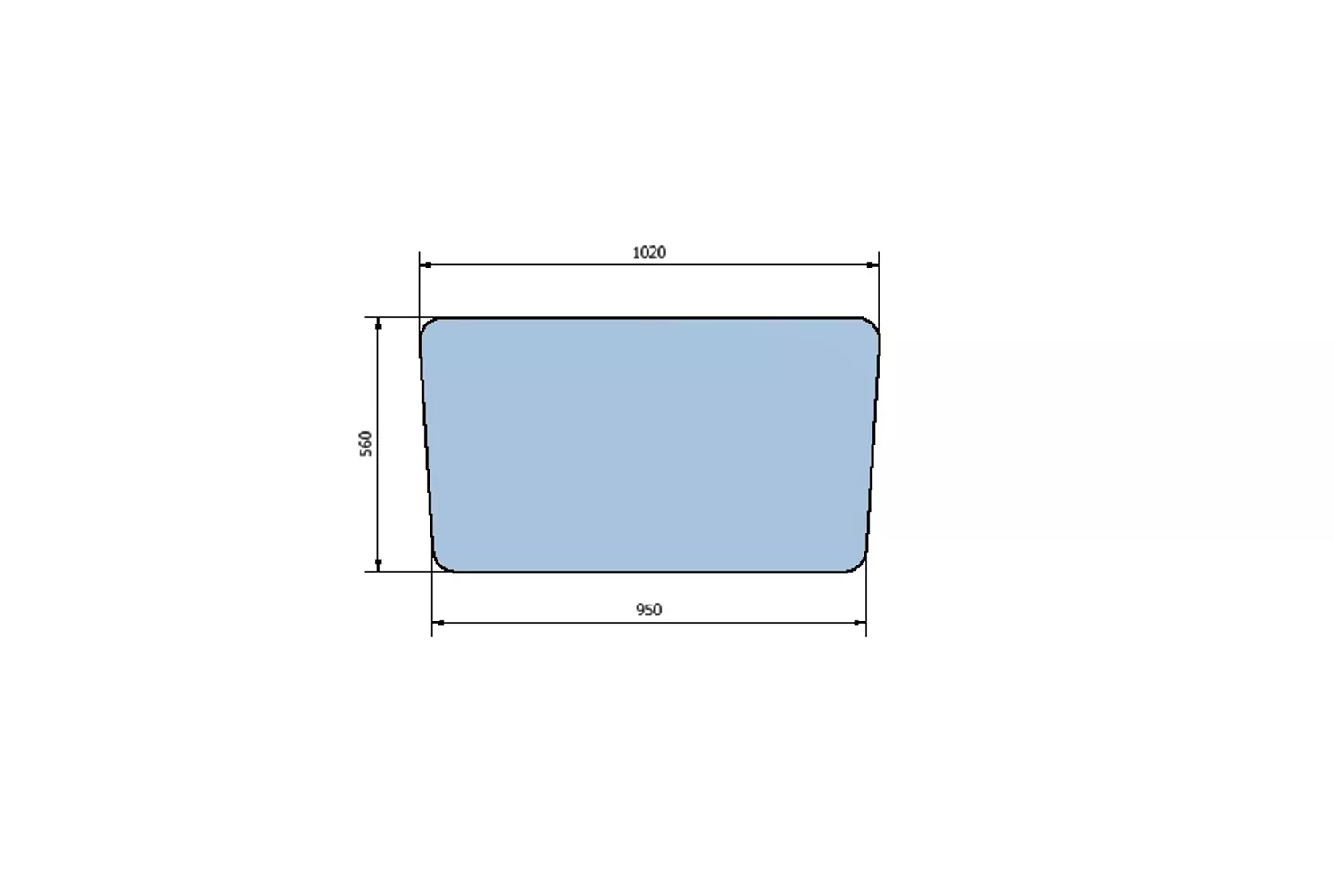 Geam Spate 560X1020 Fiat