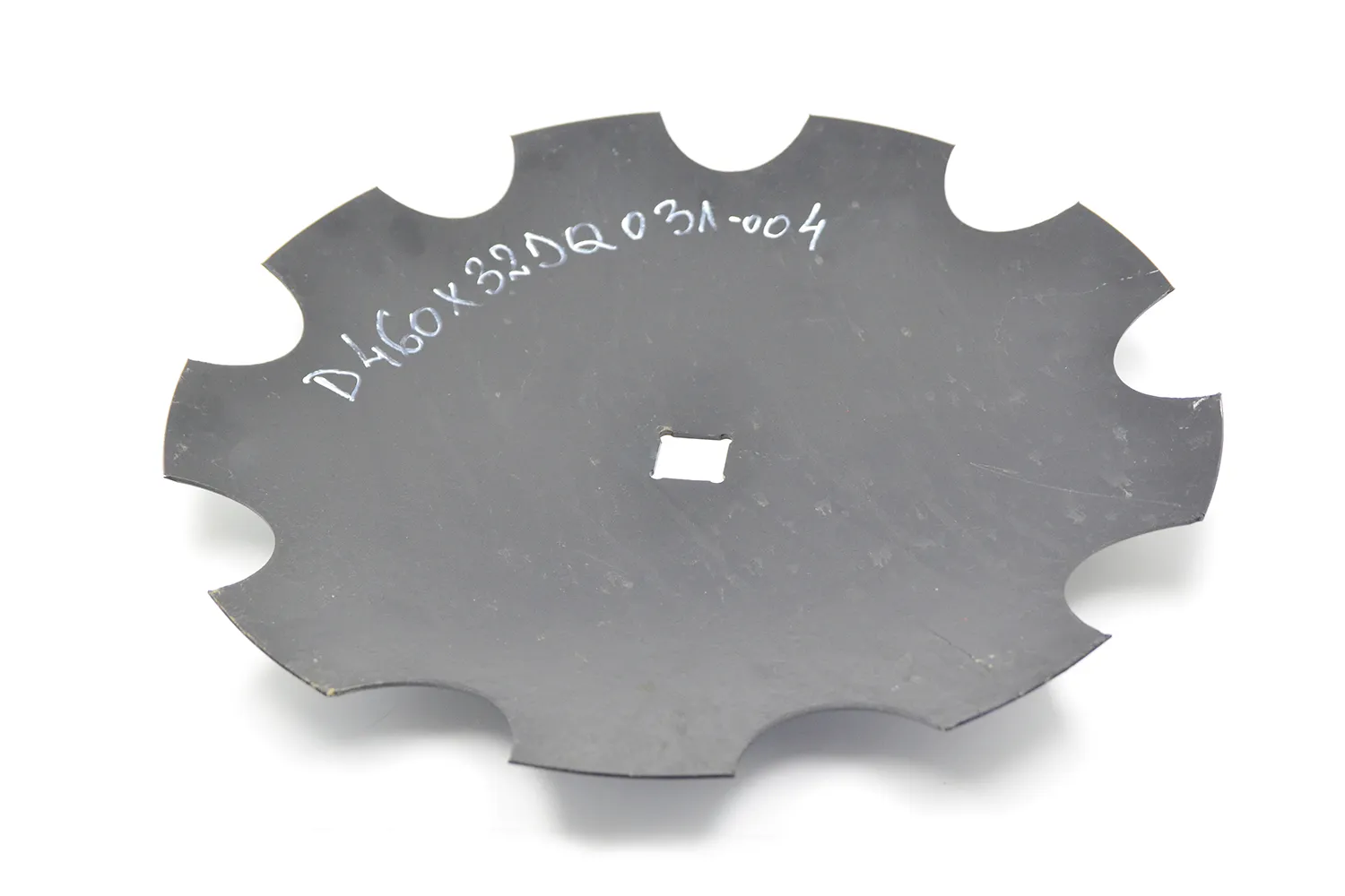 Disc crestat OFAS cu gaura patrata, diametru 460 mm, grosime 3.2 mm, marime gaura 31 mm