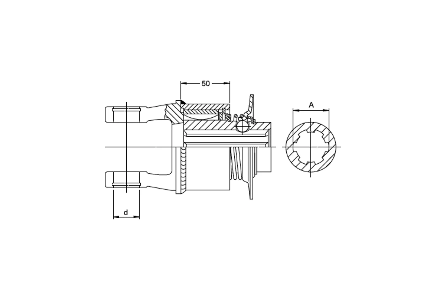 Ambreiaj De Suprasarcina F5/1R 2300 27 56.141.40 1 3/8 (6) Zv WALTERSCHEID # 1366750