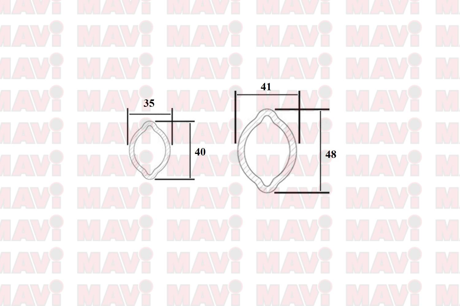 Teava Cardan Cu Doua Muchii 41/48 1M