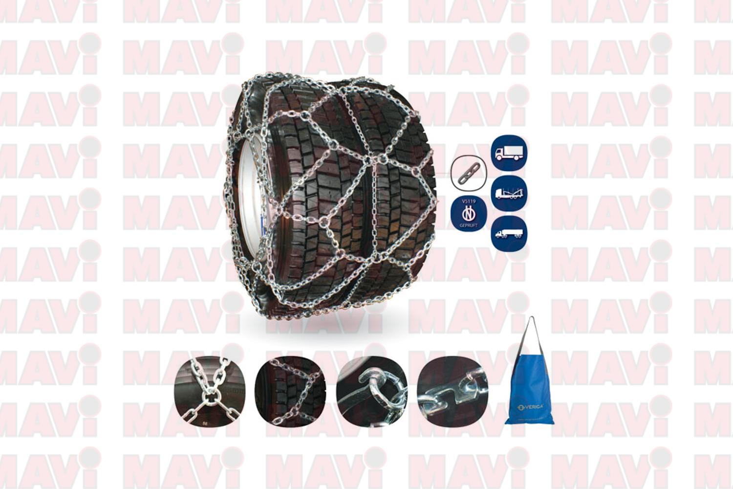 Set plasa lant antiderapant Veriga, 315/80-22.5, grosime 7mm, camion, Master Truck Double MD-39 # 30050