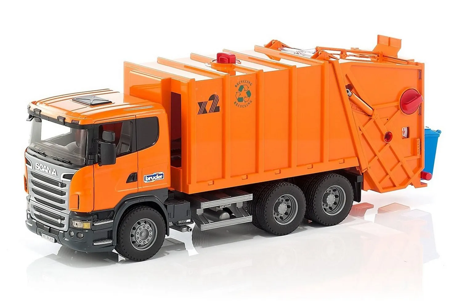 Jucarie Bruder, camion pentru colectarea gunoiului Scania R-Series, 1:16, 620x185x264 mm # 03560