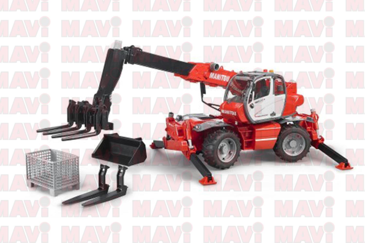 Jucarie Bruder, stivuitor telescopic Manitou MRT 2150, 1:16, 527x168x200 mm # 02129