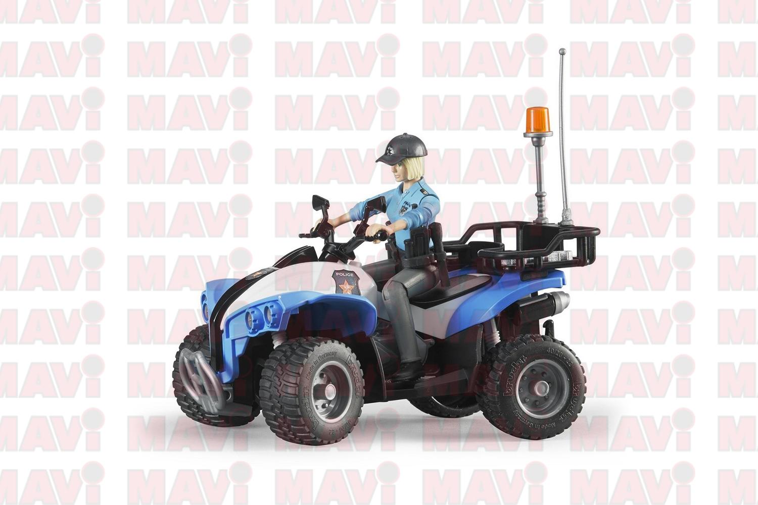 Jucarie Bruder, atv de politie cu figurina barbat politist, 1:16, 160x93x93 mm # 63010