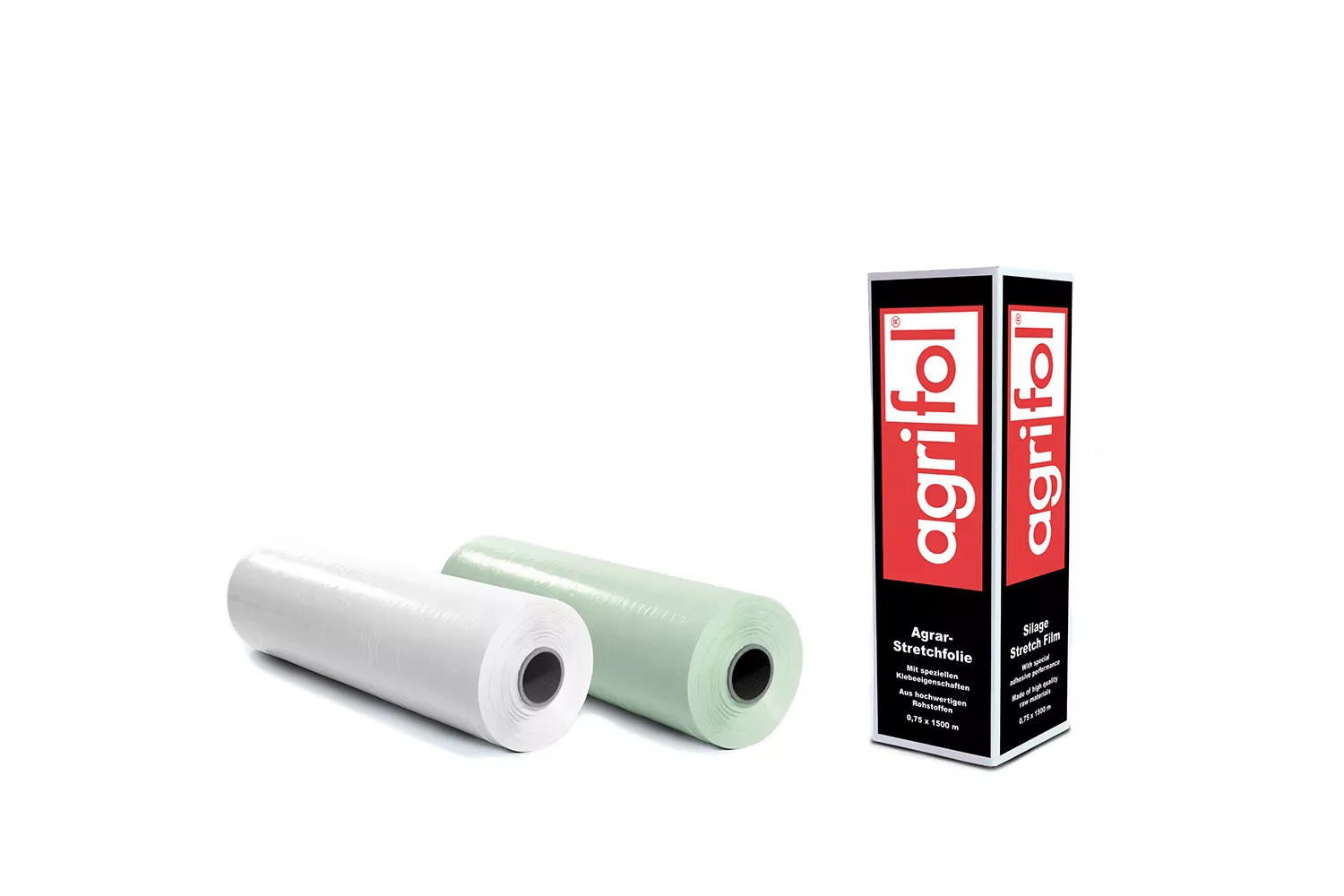 Folie albă de infoliat baloti Agrifol, latime 0.75 m, lungime 1500 m, grosime 25 my