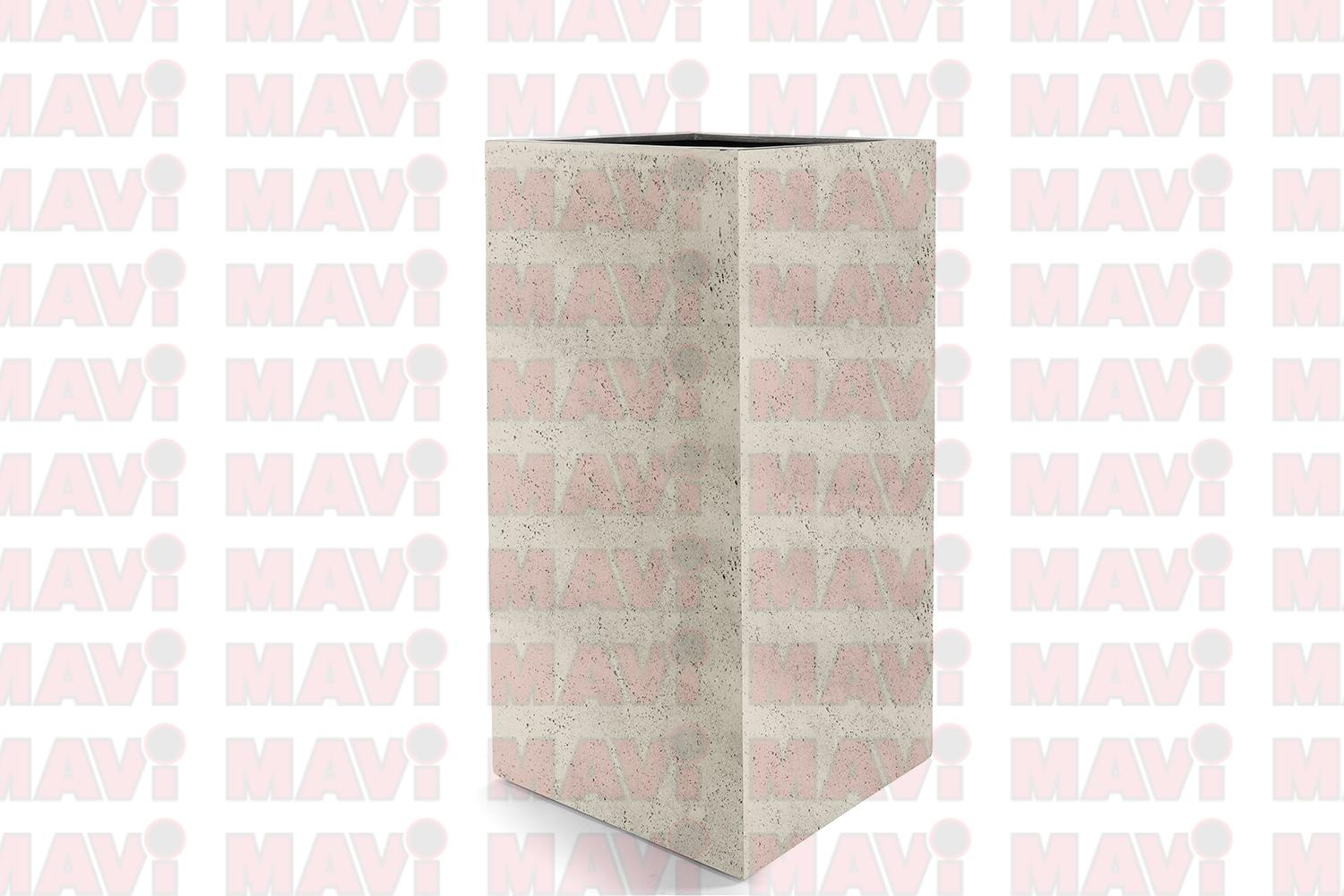 Ghiveci Grigio High Cube, 40x40x100 cm, alb # F1642