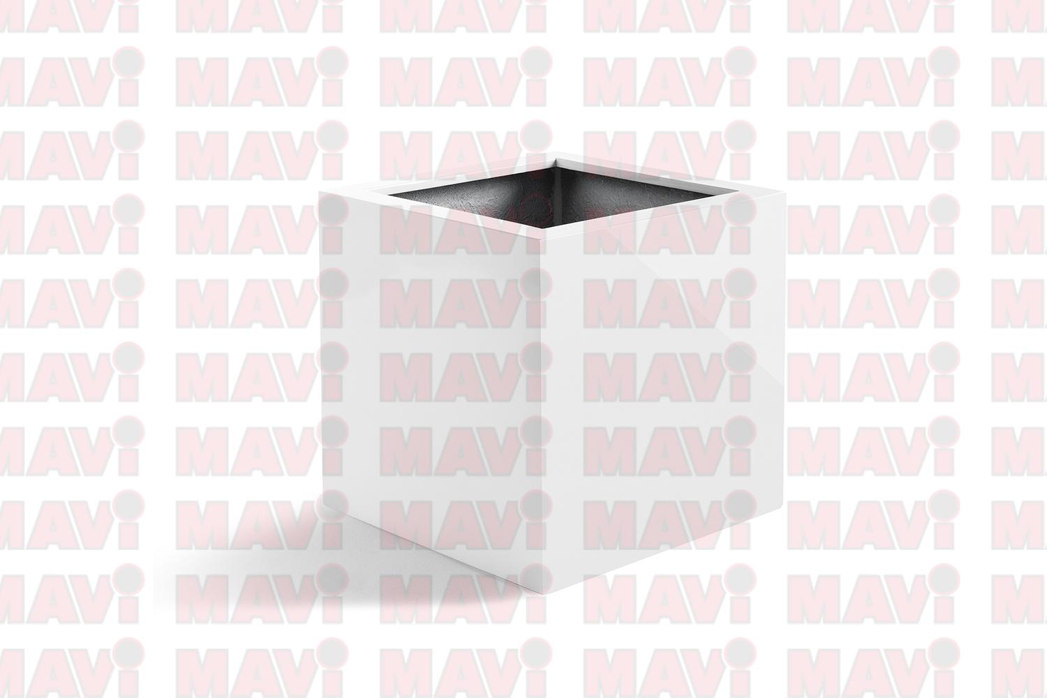 Ghiveci Argento Cube, 30x30x30 cm, alb # F019