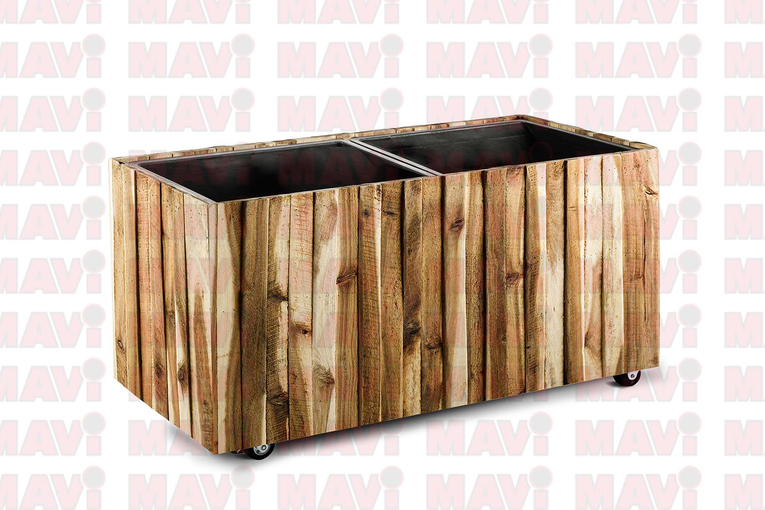 Ghiveci cu roti Marrone Box, 84x43.5x43 cm, salcam # F480WA